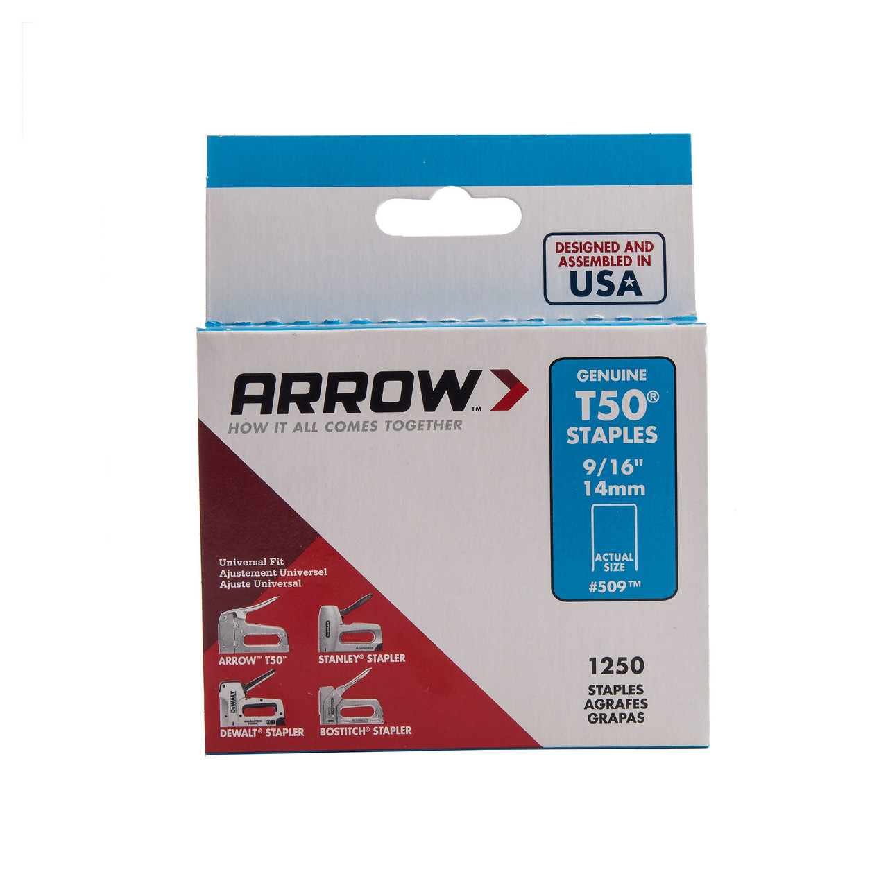 Arrow A50924 T50 Staples 14mm Pack of 1250
