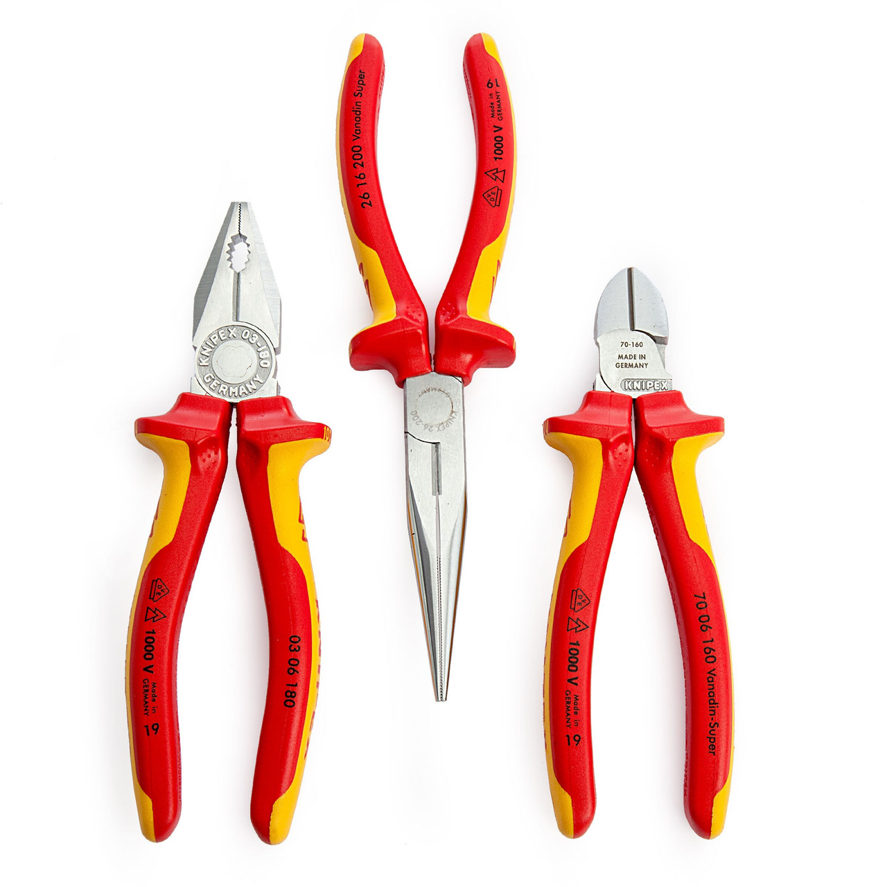 Knipex 002012 VDE Electro Plier Set 3 Piece