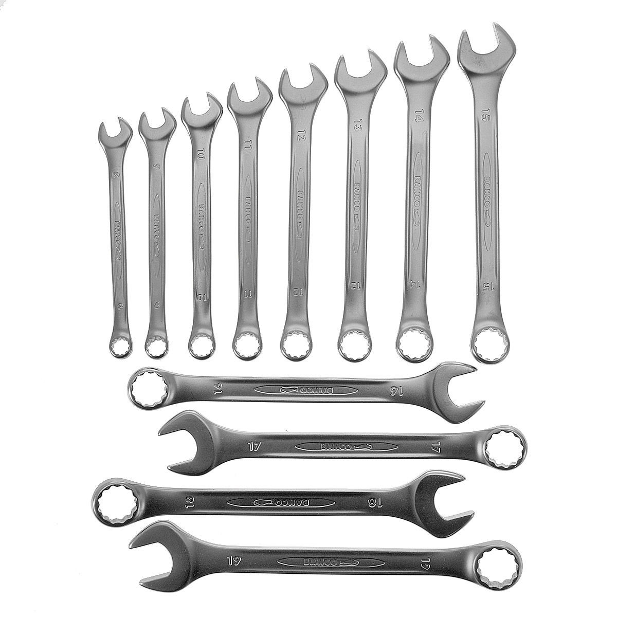 Bahco 111MSH12 Combination Spanner Set 8-19mm 12 Piece