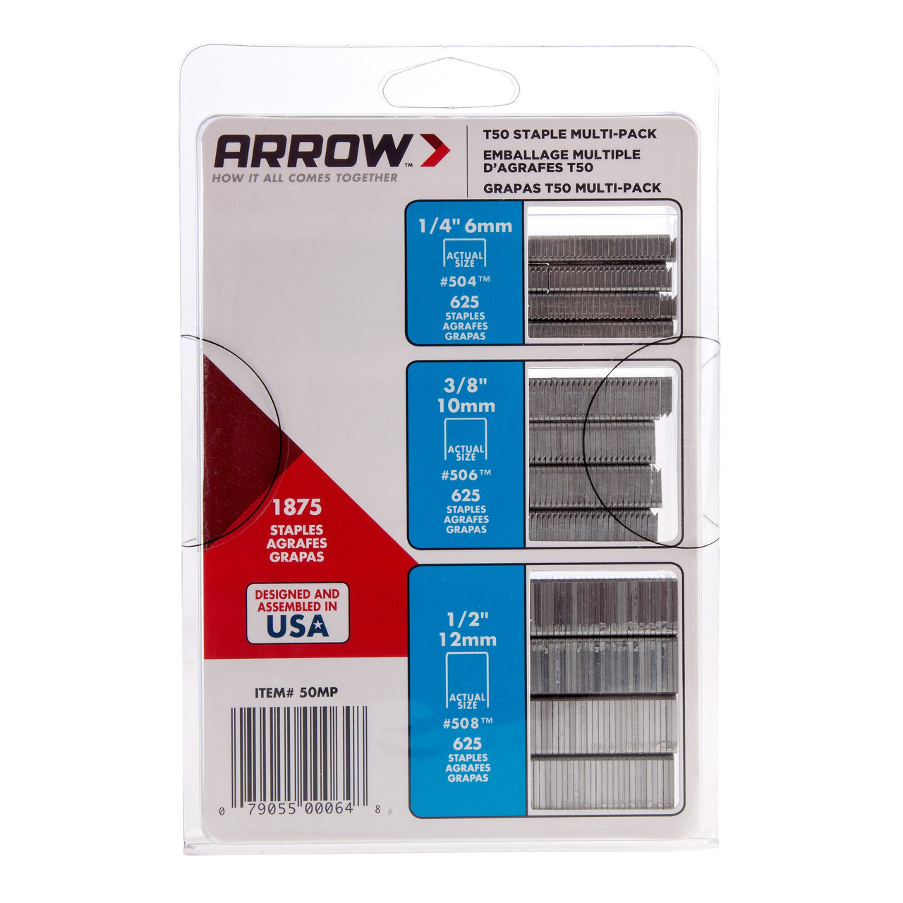 Arrow T50MP Heavy-Duty Staples Multi-Pack