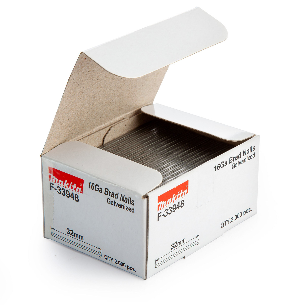 Makita F33948 16GA 32mm Galvanised Brad Nails
