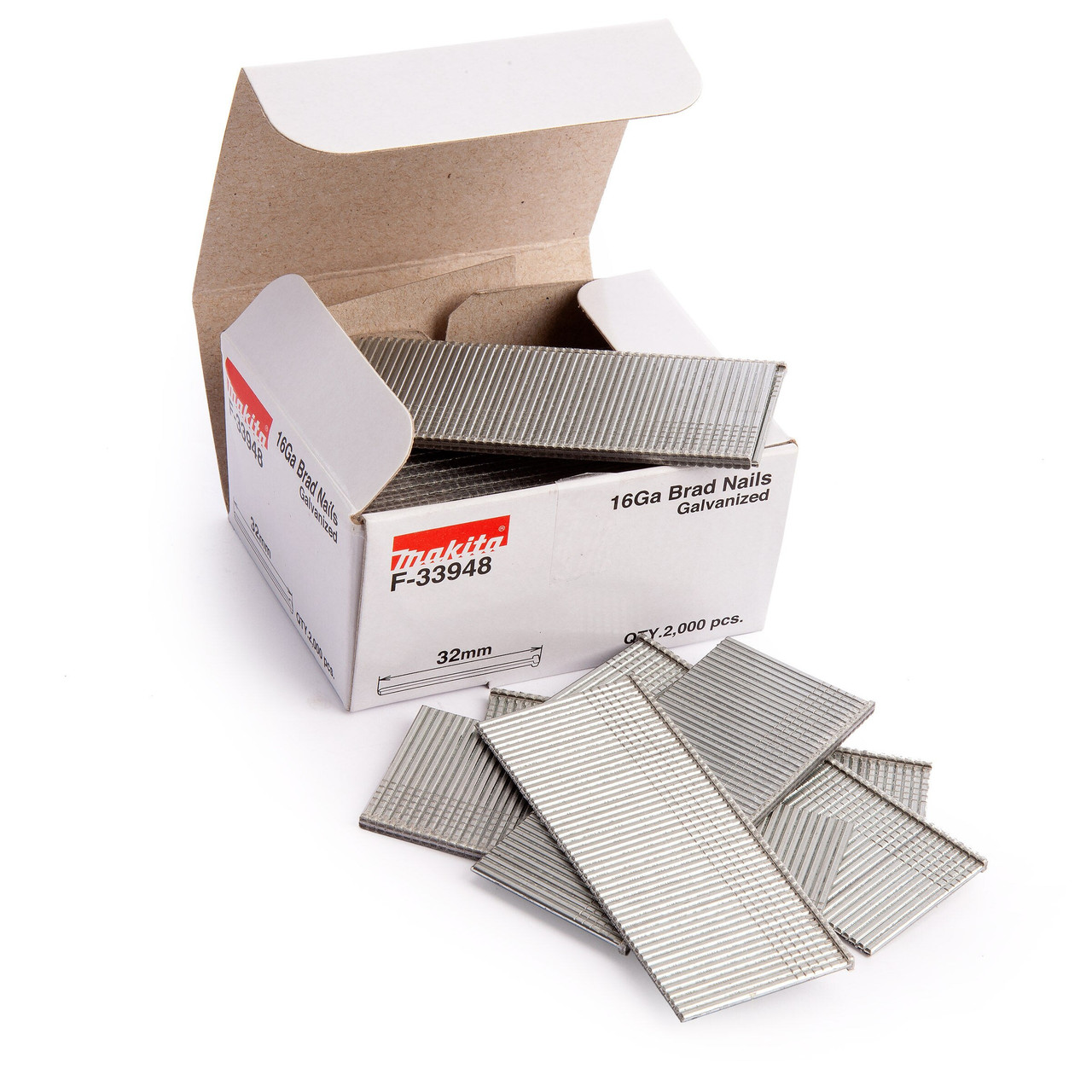 Makita F33948 16GA 32mm Galvanised Brad Nails