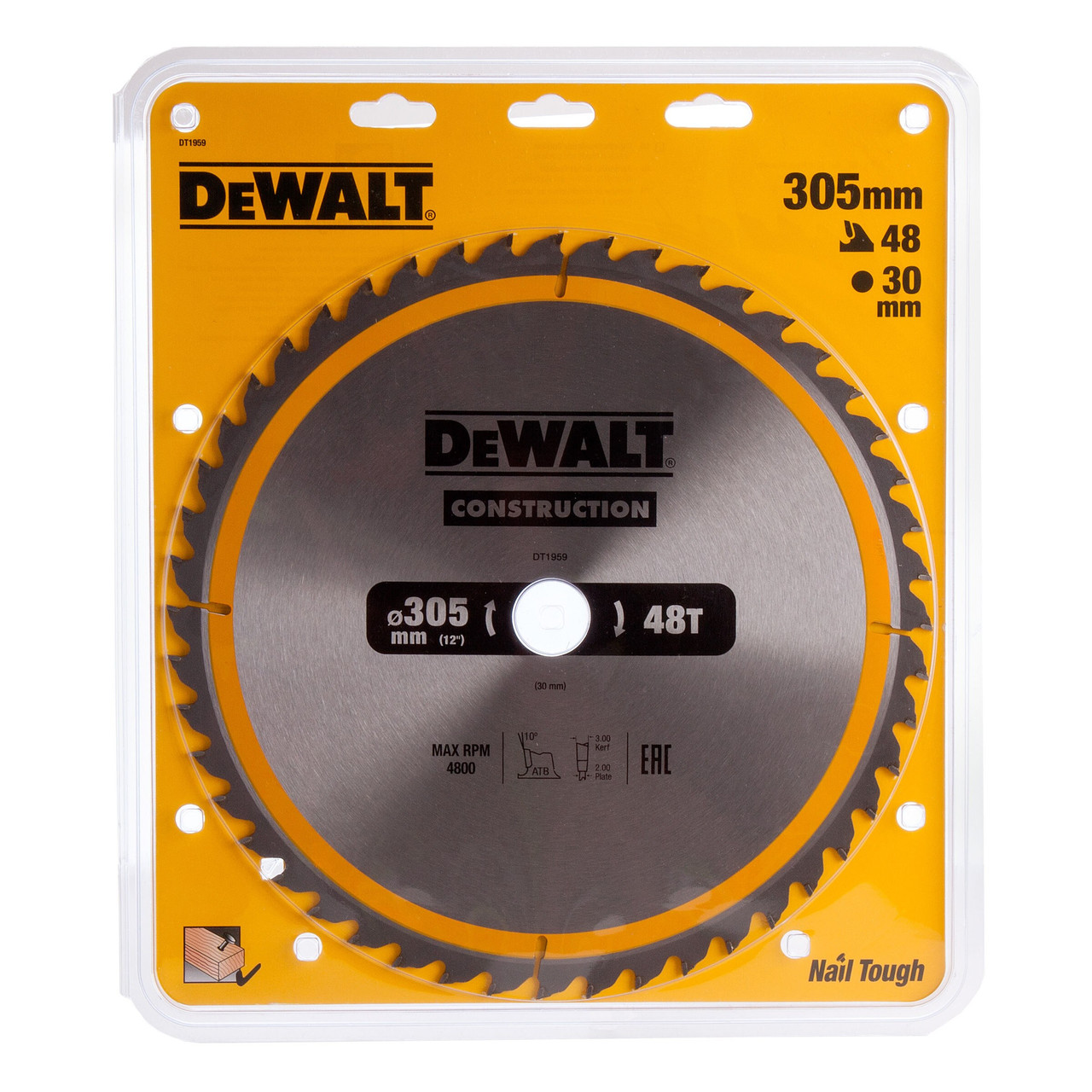 Dewalt DT1959 305mm x 30mm x 48T Construction Circular Saw Blade