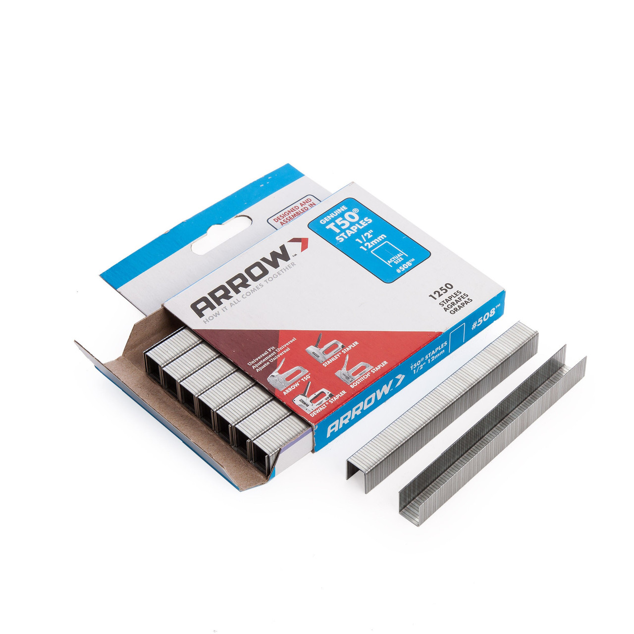 Arrow 50824 T50 Heavy-Duty Staples 12mm