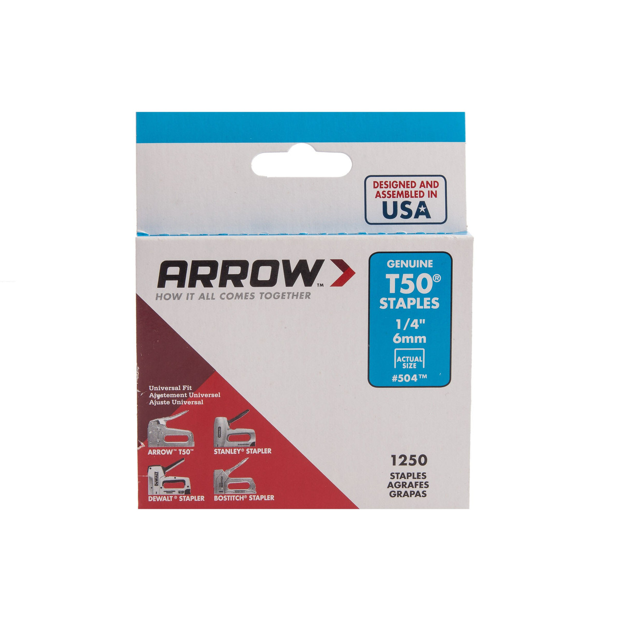 Arrow A50424 T50 Staples 6mm