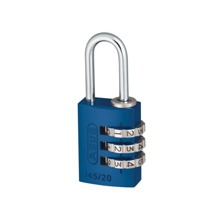 Abus Mechanical 46568 20mm Aluminium Combination Padlock Blue
