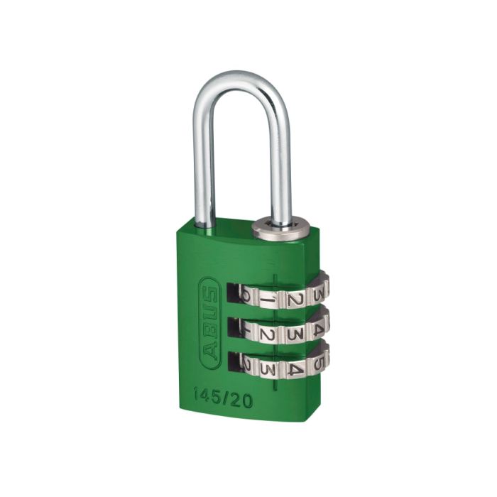 Abus Mechanical 46571 20mm Aluminium Combination Padlock Green