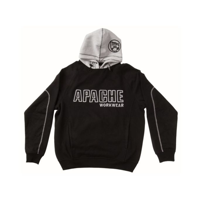 Apache APHOODSWEATBLK Black Hooded Sweatshirt