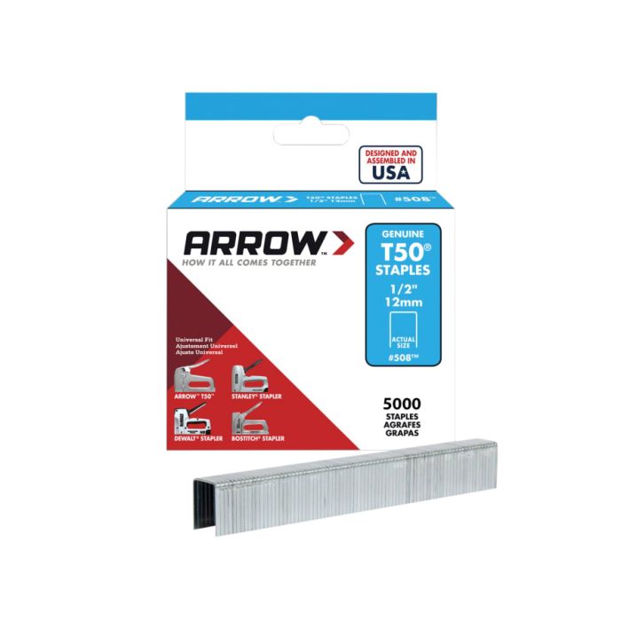 Arrow A508IP T50 12mm Staples 5000 Pack