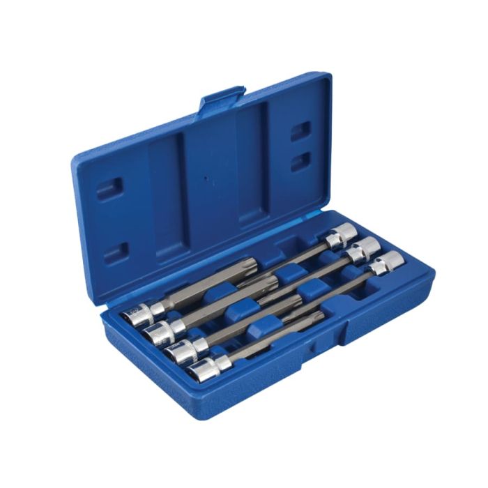 Bluespot Tools 01514 3/8in Drive Extra Long Torx Socket Bit Set 7 Piece
