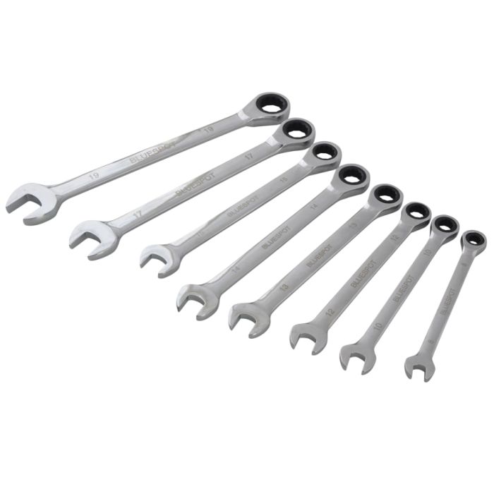 Bluespot Tools 04310 8 Piece Ratchet Spanner Set
