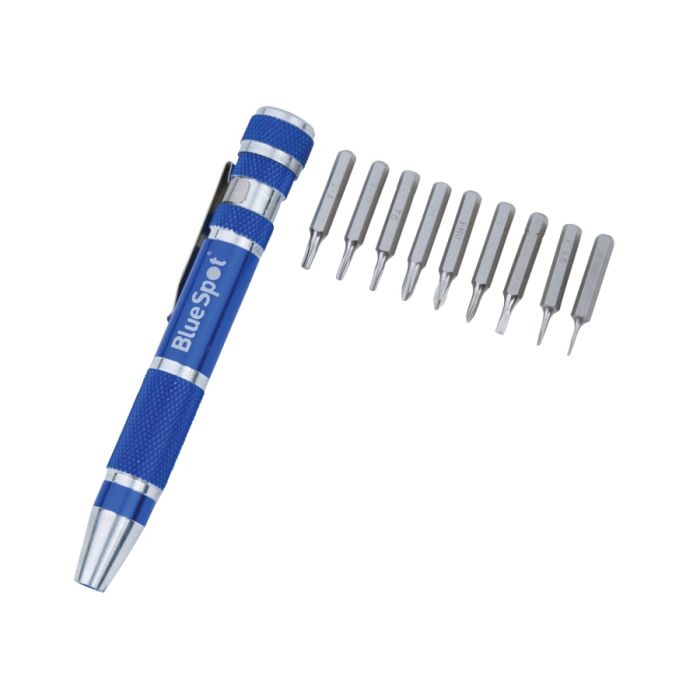 Bluespot Tools 12610 9-in-1 Screwdriver Bit Set