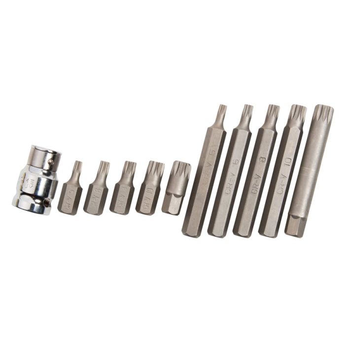 Bluespot Tools 1515 11 Piece Spline Bit Set