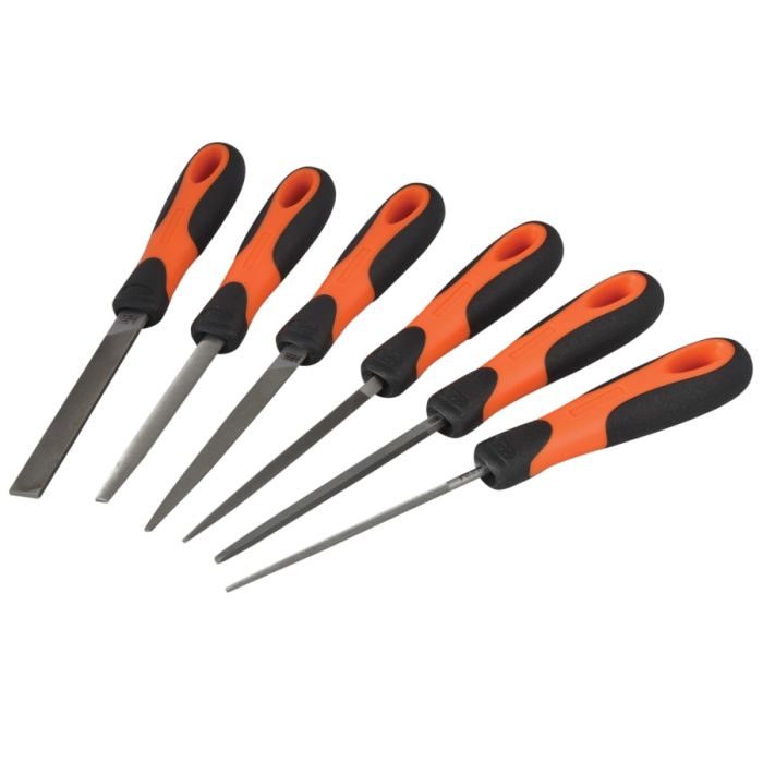 Bahco 14760432 ERGO Engineering Smooth Cut File Set 100mm 6 Piece