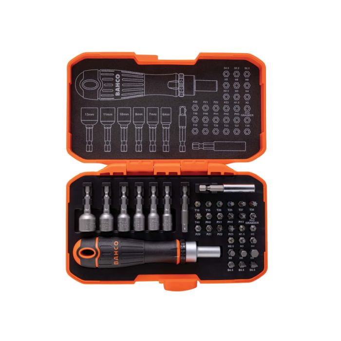 Bahco 59S36BCR 36 Piece Coloured Bit Set