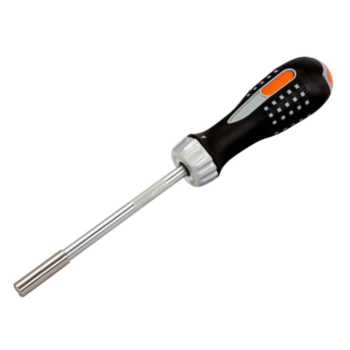 Bahco 808050 Ratchet Screwdriver with 6 Bits
