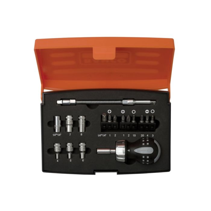 Bahco 808050S18 18 Piece Stubby Ratchet Screwdriver Set