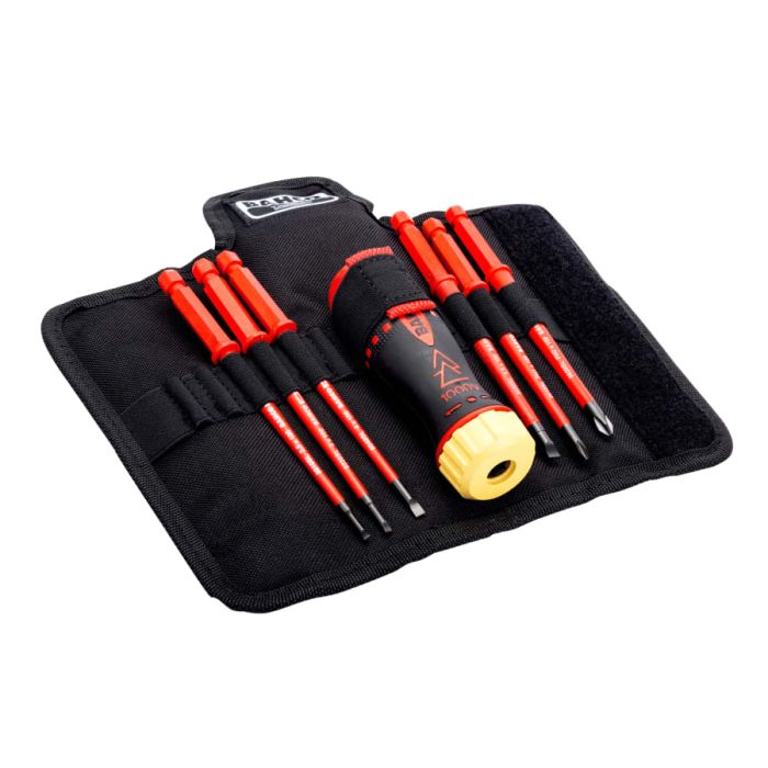 Bahco 808061 Insulated Ratcheting Screwdriver Set 6 Piece