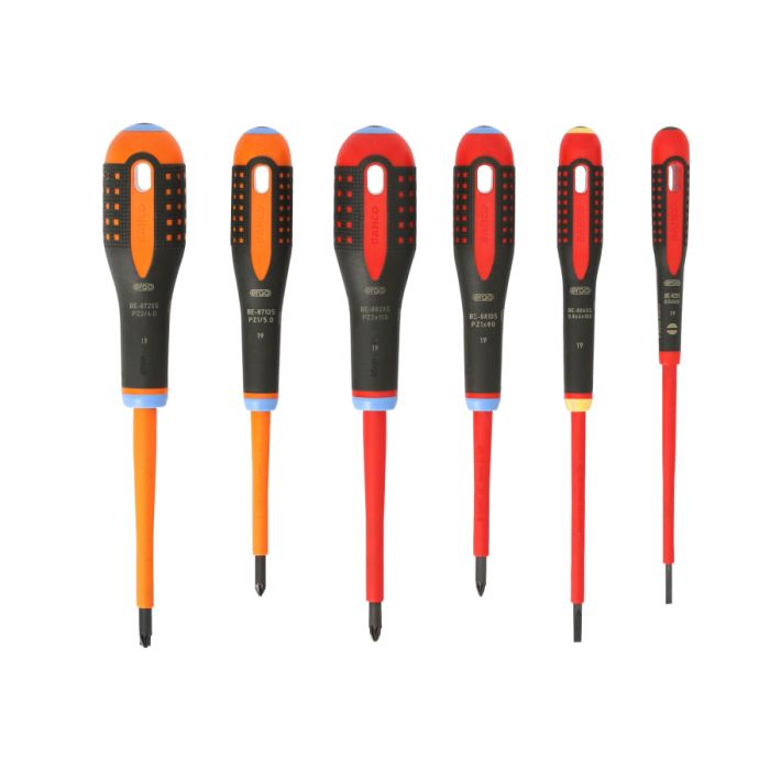 Bahco BE9884S ERGO™ VDE Insulated Screwdriver Set 6 Piece