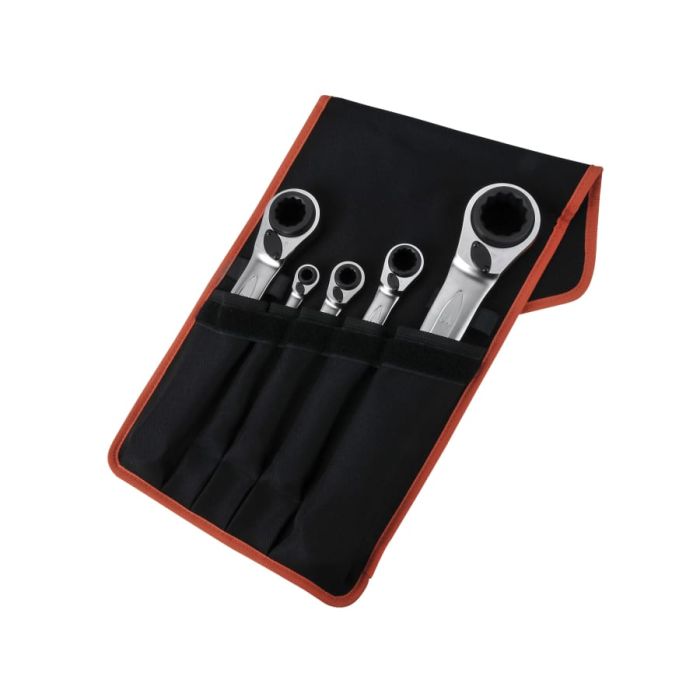 Bahco S4RM5T 5 Piece Reversible Ratchet Spanners Set
