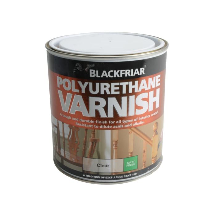 Blackfriar BF0230003D1 1 Litre Clear Matt Polyurethane Varnish