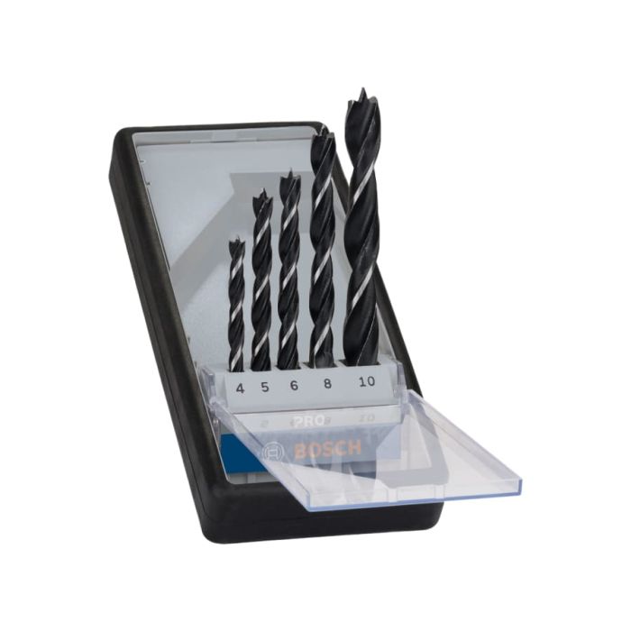 Bosch Powertool Accessories Bosch 2607010527 5 Piece Pro Wood Brad Point Drill Bit Set