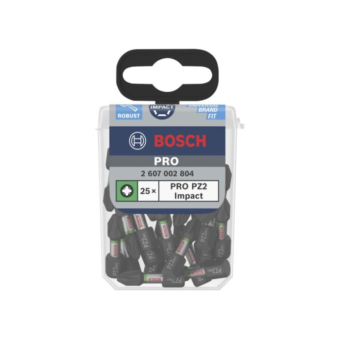 Bosch Powertool Accessories Bosch 2608522404 Impact Control PZ2 Screwdriver Bit (Pack 25)