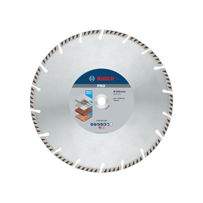 Bosch Powertool Accessories Bosch 2608615070 Multi Material Diamond Cutting Disc 350 x