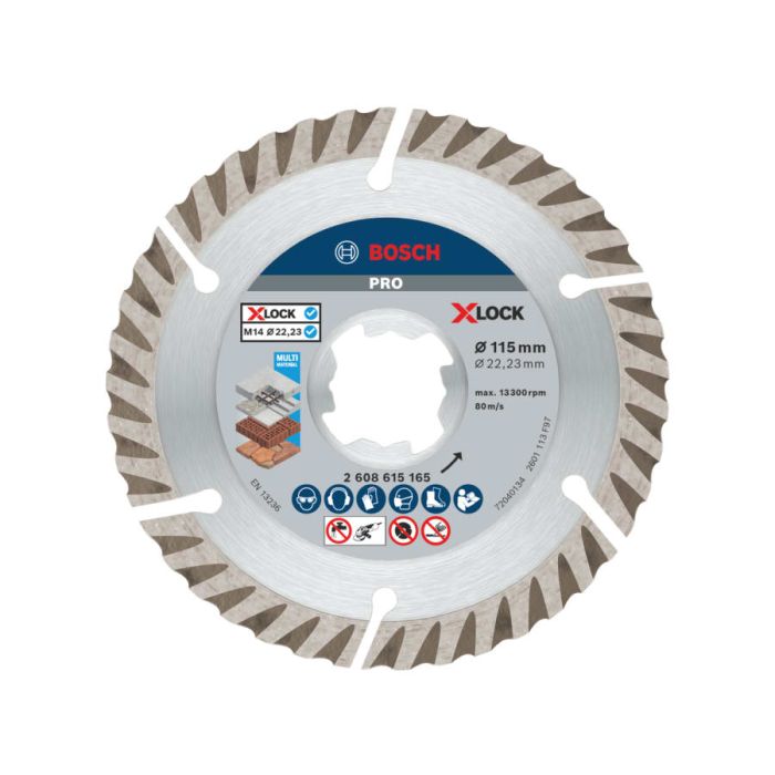 Bosch Powertool Accessories Bosch 2608615165 PRO Multi Material Diamond Cutting Disc 115 ×