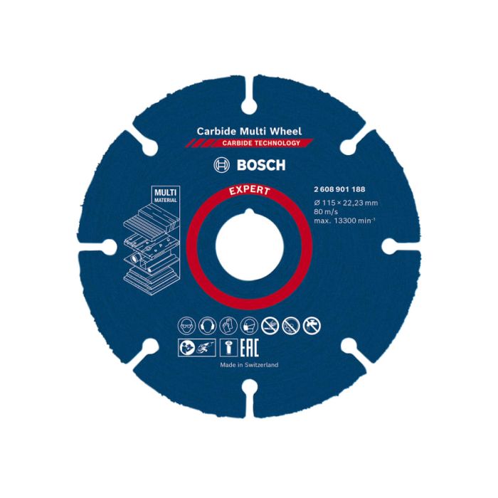 Bosch Powertool Accessories Bosch 2608901188 EXPERT Carbide Multi Wheel Cutting Disc 115mm