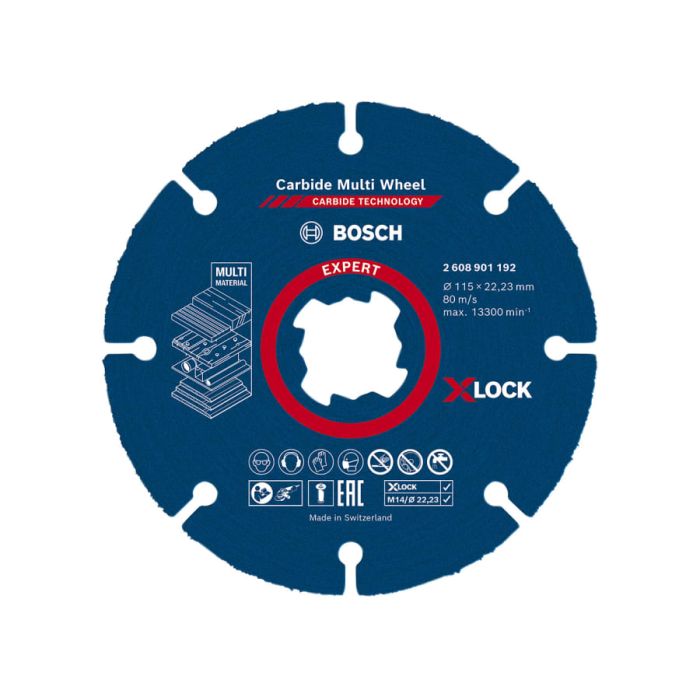 Bosch Powertool Accessories Bosch 2608901192 EXPERT Carbide Multi Wheel Cutting Disc 115mm