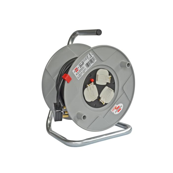 Brennenstuhl 1098253001 25m Cable Reel 240V 13A 3-Socket