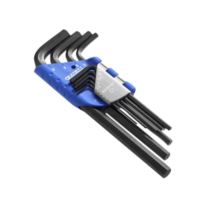 Expert E113947 9 Piece Metric Hexagon Key Long Arm Set