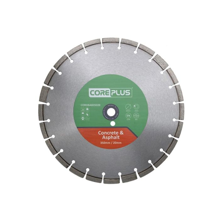 Coreplus CORDBAB35020 350 x 20mm Concrete & Asphalt Diamond Blade