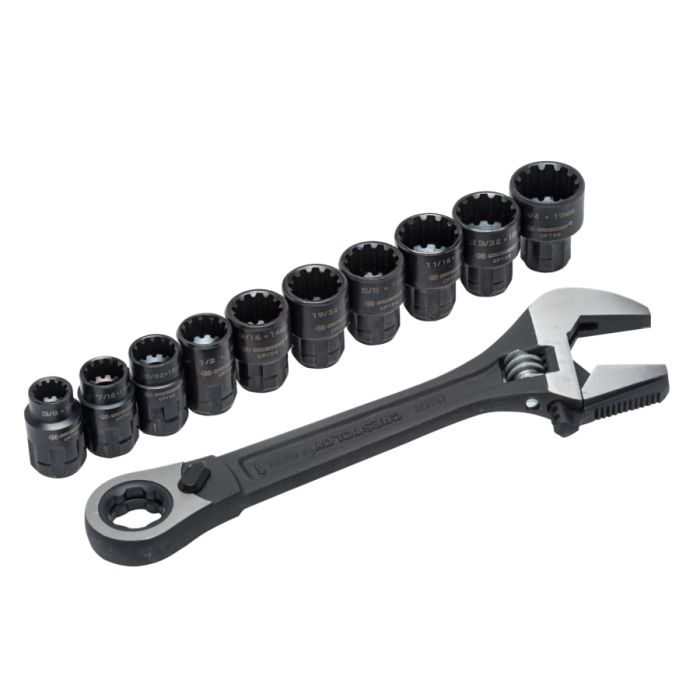 Crescent CPTAW8 11 Piece Pass-Thru Adjustable Wrench Set