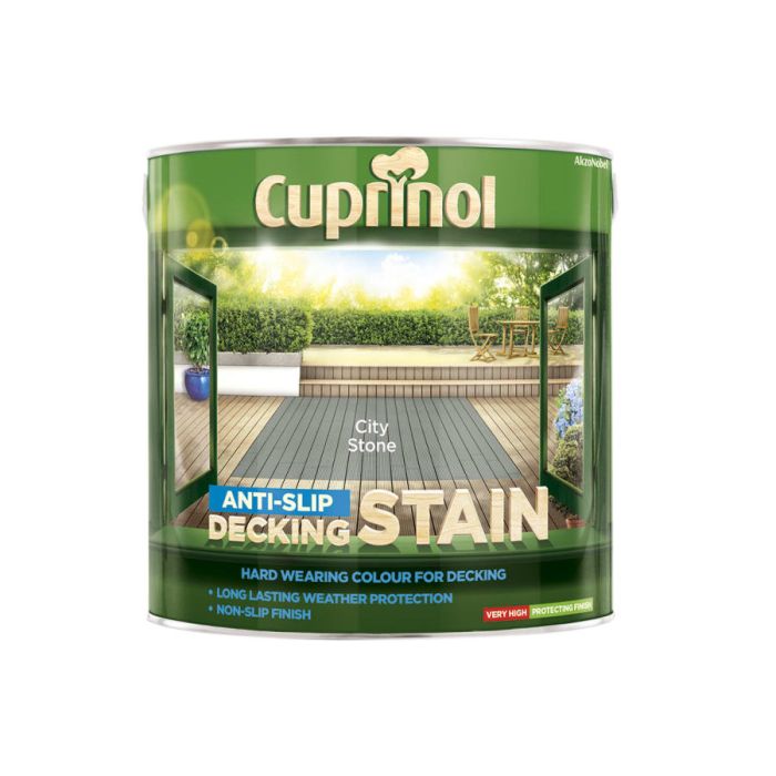 Cuprinol 5122408 City Stone Anti-Slip Decking Stain 2.5 Litre