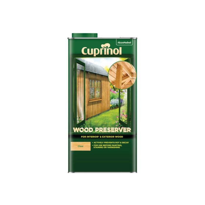 Cuprinol 5330418 Wood Preserver Clear 5 Litre