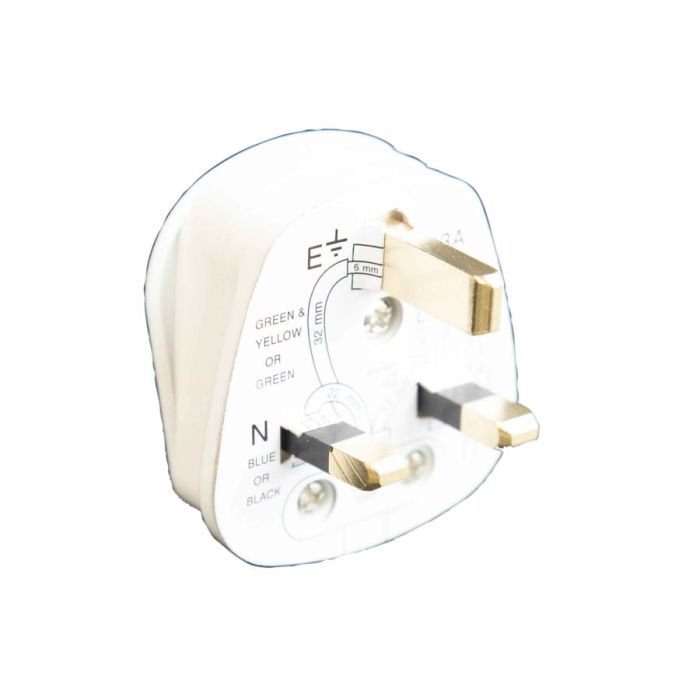 Dencon 1689NB 3 Pin Fused Plug 13A White