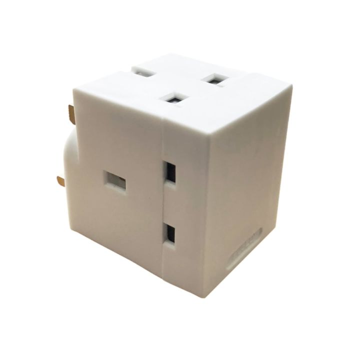 Dencon 5688NB 13A Fused 3-Way Adaptor