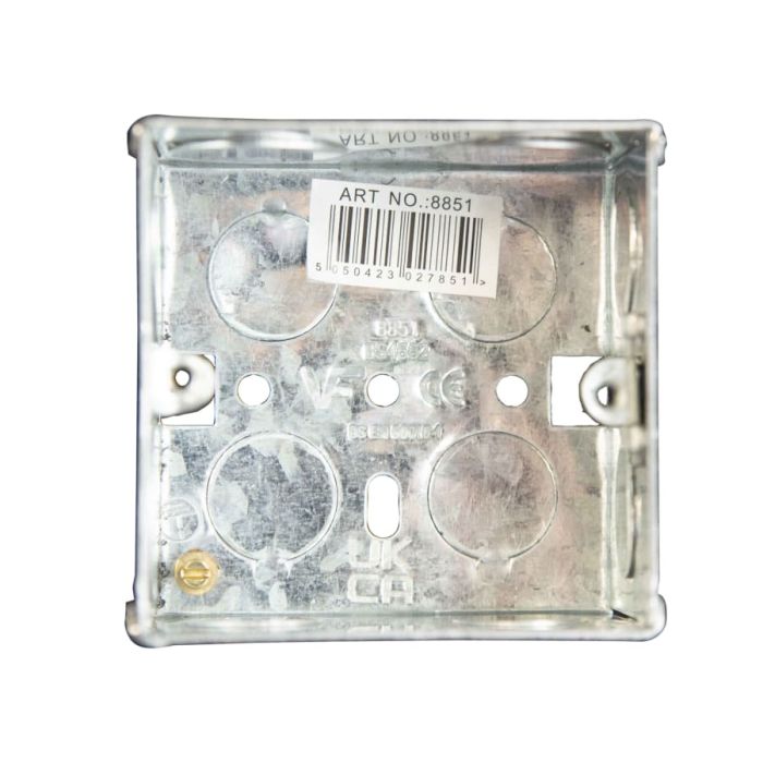 Dencon 8851NB Metal Back Box 1-Gang 47mm
