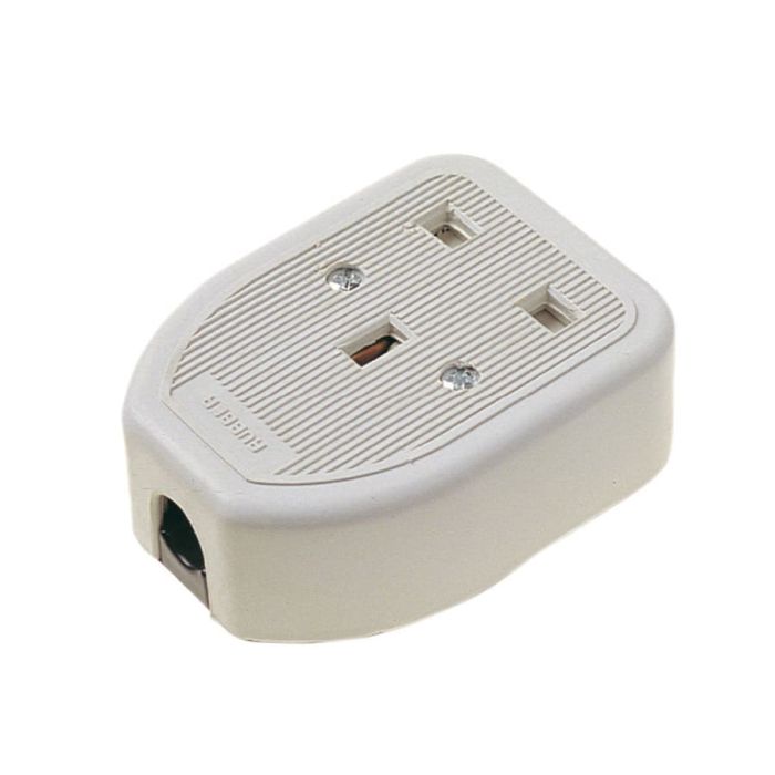 Dencon 9413WNB 13A 1-Gang Rubber Trailing Socket White