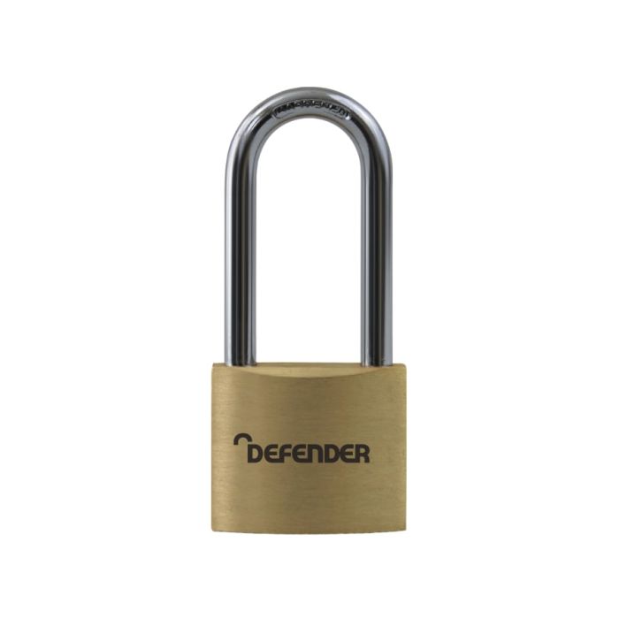 Defender DFBP425KA1 Brass Padlock 40mm Long Shackle Keyed Alike