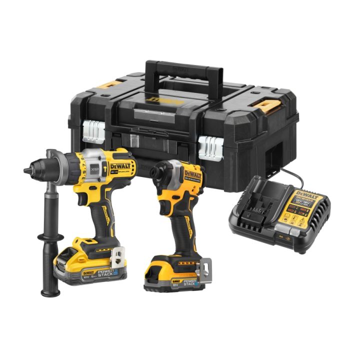Dewalt Power Tools Dewalt DCK2052H1E1TGB 18V Twin Kit with 1 × 1.7Ah & 1 × 5.0Ah Batteries