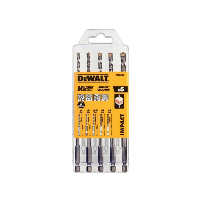 Dewalt Power Tools Dewalt DT60099QZ Extreme Impact Masonry Drill Bit Set 5 Piece