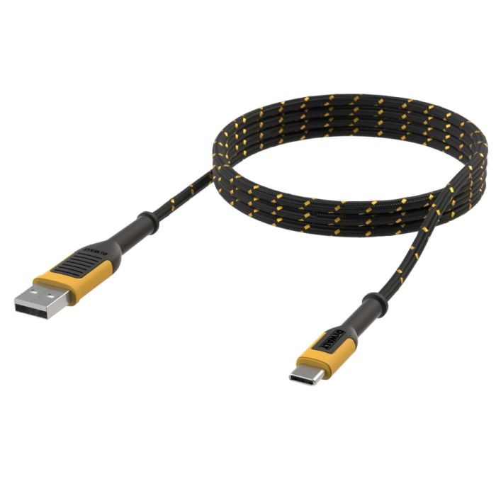 Dewalt Telecoms 1311348DWG USB A to USB C Charging Cable 1.8m