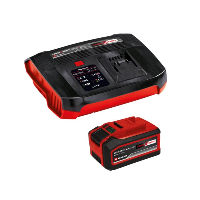 Einhell 4512143 Power-X-Change Boostcharger Starter Kit 18V with 1 × 4.0-6.0Ah Battery