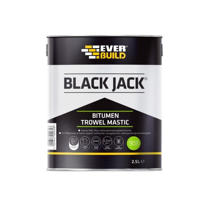 Everbuild Sika Everbuild 486989 2.5 Litre Bitumen Trowel Mastic