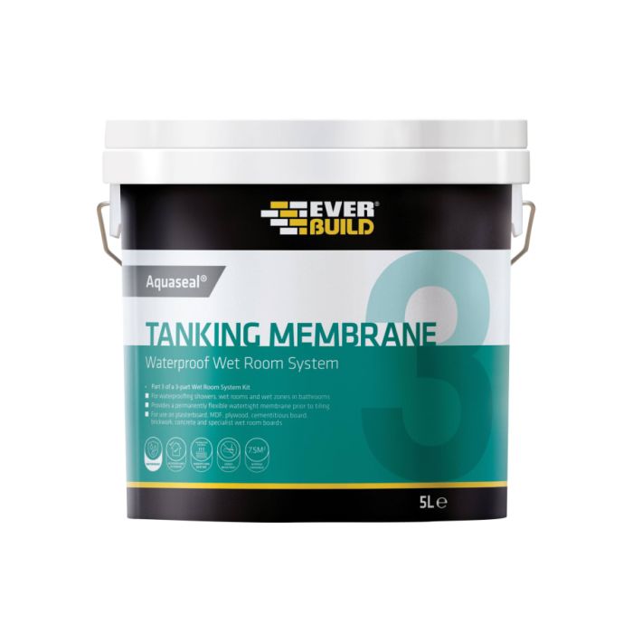 Everbuild Sika 487333 Aquaseal Waterproof Tanking Membrane 5 Litre
