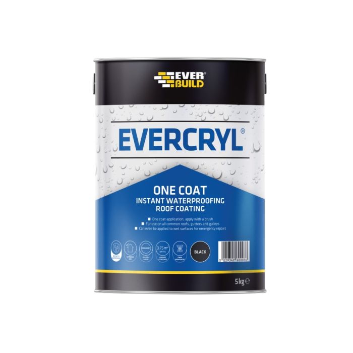 Everbuild Sika Everbuild 484625 EVERCRYL One Coat Black 5kg
