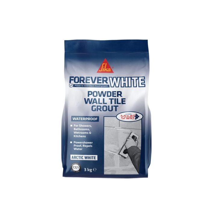 Everbuild Sika Everbuild 485874 Forever White Powder Wall Tile Grout 3kg
